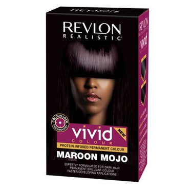 Revlon Realistic Vivid Colour Protein-Infused Permanent Hair Color - Maroon Mojo - ANNS BEAUTY SUPPLY